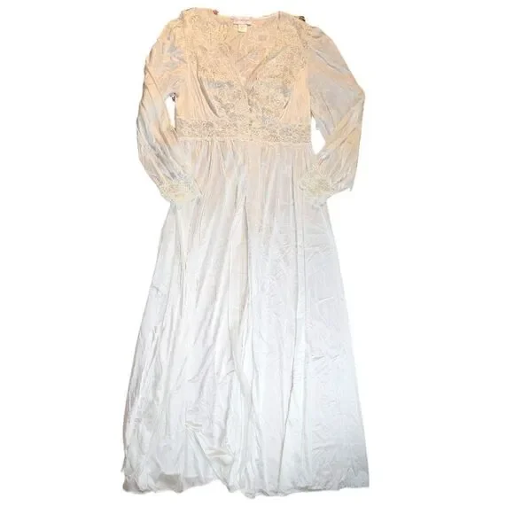 Vintage Shadow Line Robe – Ivory - Picture 3 of 14